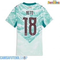 Camisa de time de futebol Portugal Pedro Neto #18 Replicas 2º Equipamento Feminina Mundo 2026 Manga Curta